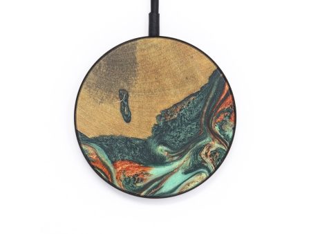 Circle Wood+Resin Wireless Charger - Bryce (Green, 691869) Supply