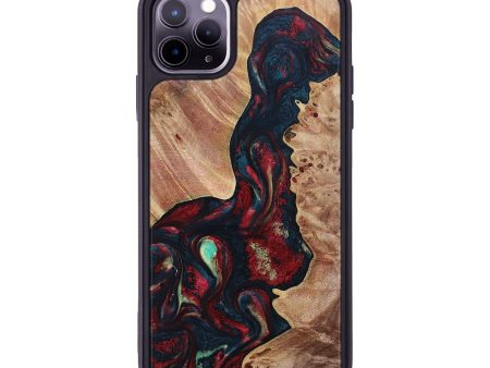 iPhone 11 Pro Max Wood+Resin Phone Case - Aubree (Red, 693789) Sale