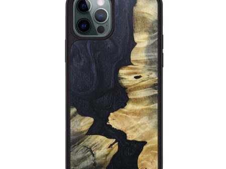 iPhone 12 Pro Max Wood+Resin Phone Case - Luna (Pure Black, 688931) Online