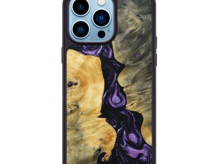 iPhone 14 Pro Max Wood+Resin Phone Case - Sergio (Purple, 693536) on Sale