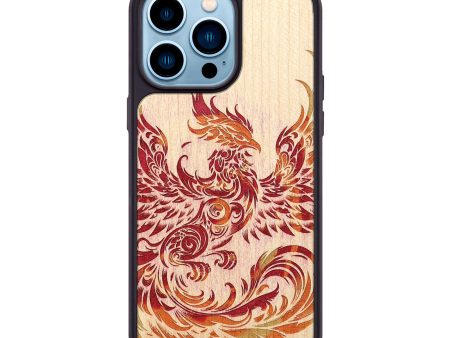 iPhone 14 Pro Max Wood+Resin Phone Case - Mindy (Fire & Ice, 694080) Online now