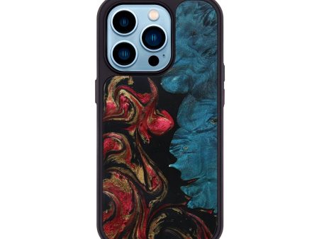 iPhone 14 Pro Wood+Resin Phone Case - Leo (Red, 692938) Fashion