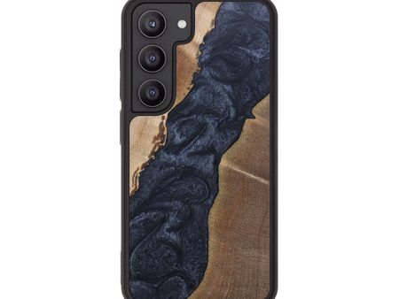 Galaxy S23 Wood+Resin Phone Case - Amaya (Pure Black, 692414) Online Sale