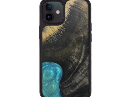 iPhone 12 Wood+Resin Phone Case - Sonia (Wood Burl, 690429) For Sale