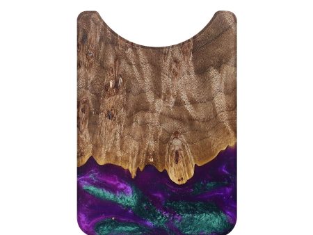 Live Edge Wood+Resin Wallet - Adelyn (Purple, 691972) For Discount