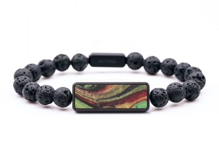 Lava Bead ResinArt Bracelet - Harriet (Reggae, 690456) Hot on Sale