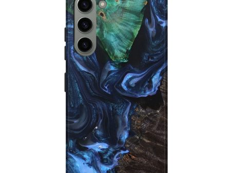 Galaxy S23 Plus Wood+Resin Live Edge Phone Case - Alfred (Blue, 694003) Fashion