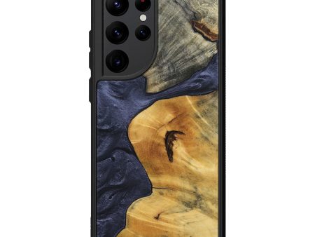 Galaxy S22 Ultra Wood+Resin Phone Case - Alisa (Pure Black, 693851) Supply