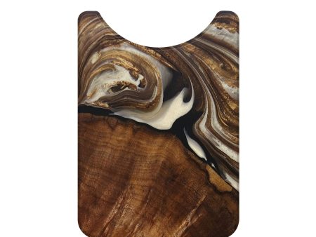 Live Edge Wood+Resin Wallet - Toni (Black & White, 694054) Supply