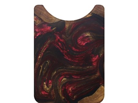 Live Edge Wood+Resin Wallet - Gordon (Red, 694038) Fashion