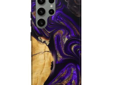 Galaxy S23 Ultra Wood+Resin Live Edge Phone Case - Beulah (Purple, 692526) Hot on Sale