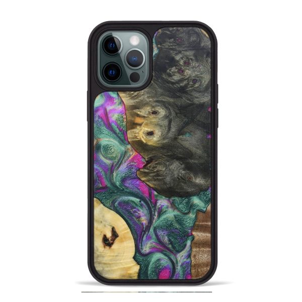 iPhone 12 Pro Max Wood+Resin Phone Case - Carolina (Mosaic, 691593) Cheap