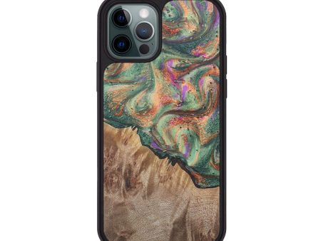 iPhone 12 Pro Wood+Resin Phone Case - Lola (Green, 692466) Supply