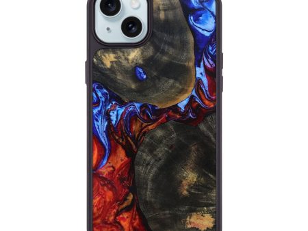 iPhone 15 Plus Wood+Resin Phone Case - Darlene (Fire & Ice, 693047) Cheap