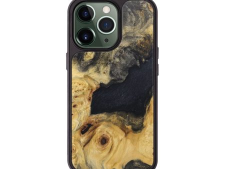 iPhone 13 Pro Wood+Resin Phone Case - Kristi (Pure Black, 688671) Discount