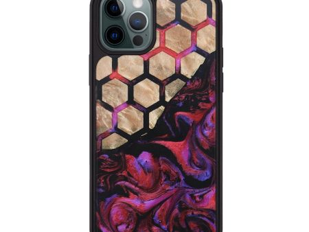 iPhone 12 Pro Max Wood+Resin Phone Case - Kaylin (Pattern, 692026) For Sale