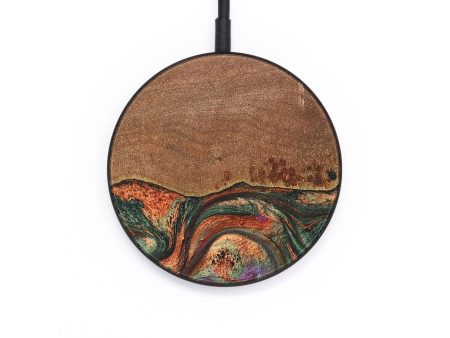 Circle Wood+Resin Wireless Charger - Chase (Green, 689894) Online now