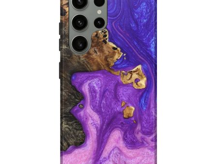 Galaxy S23 Ultra Wood+Resin Live Edge Phone Case - Kelsey (Purple, 693591) Online now