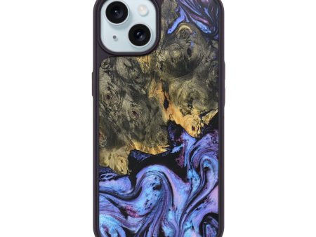 iPhone 15 Wood+Resin Phone Case - Gwendolyn (Purple, 691527) on Sale