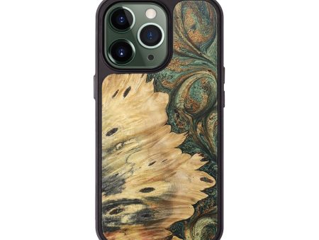 iPhone 13 Pro Wood+Resin Phone Case - Tom (Green, 689276) on Sale