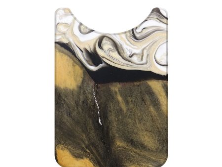 Live Edge Wood+Resin Wallet - Rodrigo (Black & White, 692278) For Sale