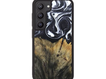 Galaxy S23 Wood+Resin Phone Case - Jake (Black & White, 692385) on Sale