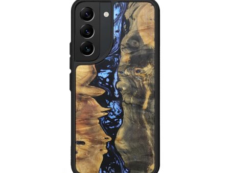 Galaxy S22 Wood+Resin Phone Case - Kassidy (Blue, 692427) Supply