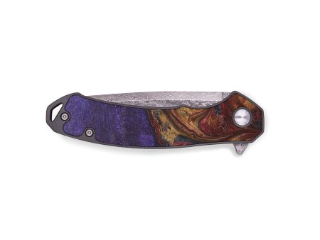 EDC Wood+Resin Pocket Knife - Clay (Red, 691788) Supply