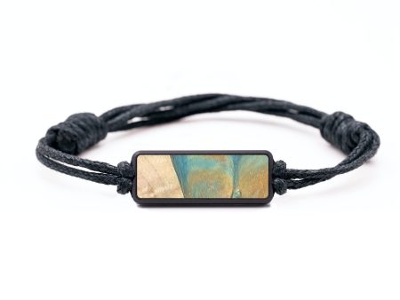 Classic Wood+Resin Bracelet - Toni (Teal & Gold, 692993) Discount