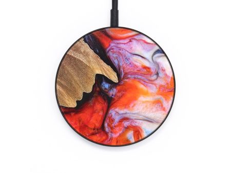 Circle Wood+Resin Wireless Charger - Alondra (Fire & Ice, 693367) For Discount