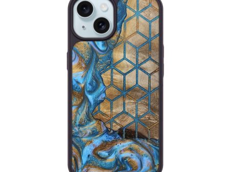 iPhone 15 Wood+Resin Phone Case - Khloe (Pattern, 693428) For Sale