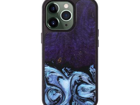 iPhone 13 Pro Wood+Resin Phone Case - Kathy (Blue, 688497) Fashion