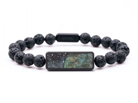 Lava Bead Wood+Resin Bracelet - Rosalie (Cosmos, 690047) For Sale