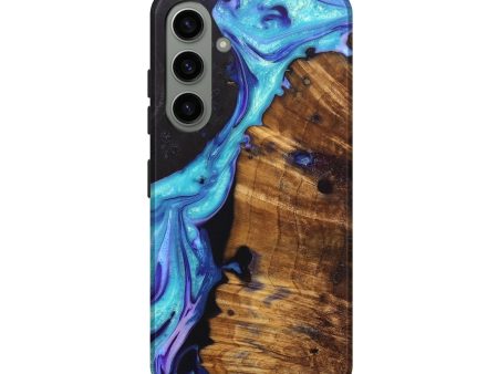 Galaxy S24 Wood+Resin Live Edge Phone Case - Brenda (Purple, 690291) Cheap