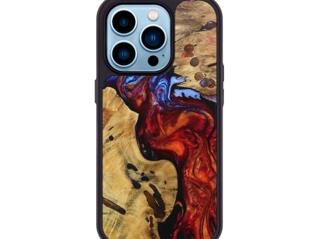 iPhone 14 Pro Wood+Resin Phone Case - Reginald (Fire & Ice, 693127) Cheap