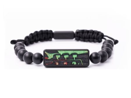 Onyx Bead ResinArt Bracelet - Nadia (Reggae, 691135) on Sale