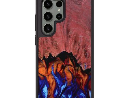 Galaxy S24 Ultra Wood+Resin Phone Case - Michele (Fire & Ice, 693159) For Cheap