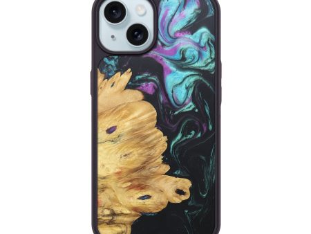 iPhone 15 Wood+Resin Phone Case - Daniel (Purple, 690517) Supply