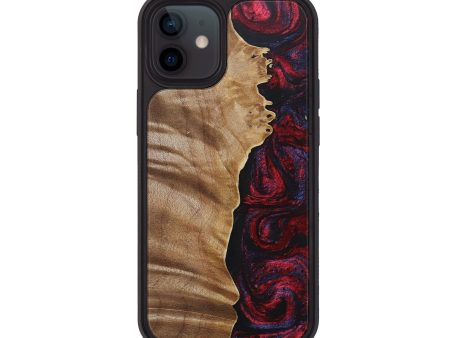 iPhone 12 Wood+Resin Phone Case - Maisie (Red, 690688) Sale