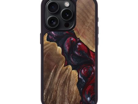 iPhone 15 Pro Wood+Resin Phone Case - Bradley (Red, 690677) Sale