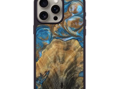 iPhone 15 Pro Max ResinArt Phone Case - Courtney (Teal & Gold, 691194) Online now