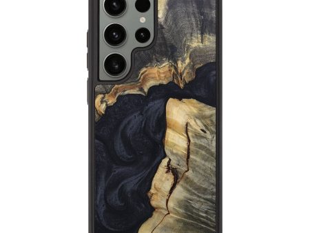 Galaxy S23 Ultra Wood+Resin Phone Case - Victor (Pure Black, 688909) Online Sale