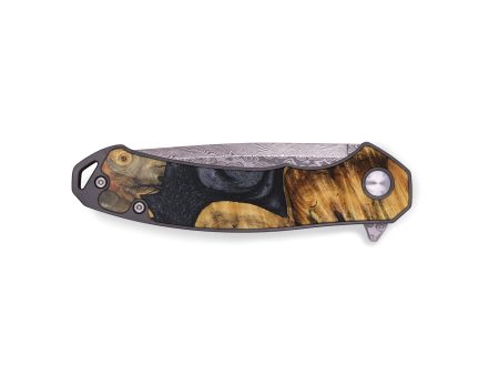 EDC Wood+Resin Pocket Knife - Gayle (Pure Black, 690754) Hot on Sale