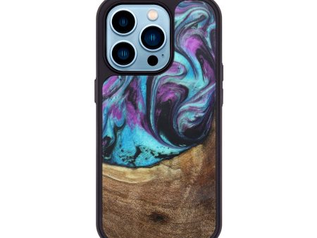 iPhone 14 Pro Wood+Resin Phone Case - Lizbeth (Purple, 690518) Online Sale