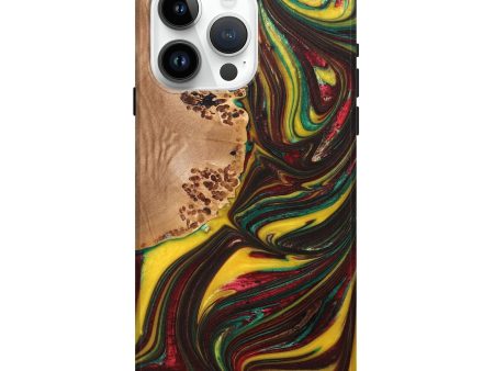 iPhone 15 Pro Max Wood+Resin Live Edge Phone Case - Alan (Reggae, 689771) For Discount