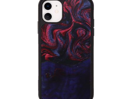 iPhone 11 Wood+Resin Phone Case - Alta (Red, 690683) For Discount