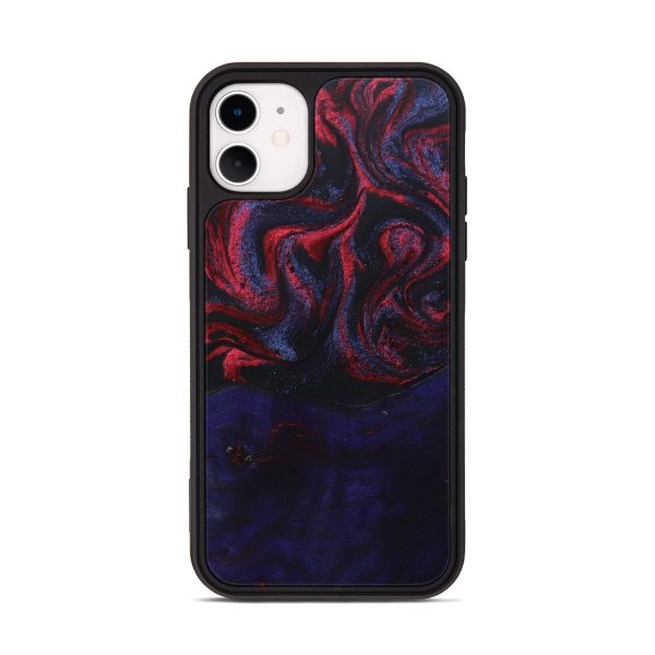 iPhone 11 Wood+Resin Phone Case - Alta (Red, 690683) For Discount