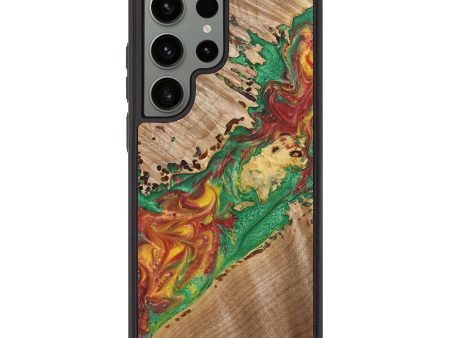 Galaxy S23 Ultra Wood+Resin Phone Case - Kiana (Reggae, 689474) For Discount