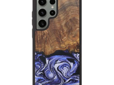 Galaxy S23 Ultra Wood+Resin Phone Case - Saylor (Purple, 689009) Fashion