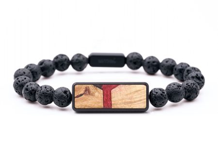 Lava Bead Wood+Resin Bracelet - Stacie (Pattern, 689161) Hot on Sale